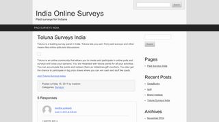 Toluna Surveys India – India Online Surveys