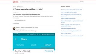 Is Toluna a genuine paid survey site? - Quora
