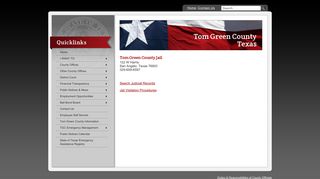Tom Green County Jail Homepage