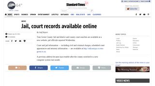 Jail, court records available online - San Angelo Standard-Times