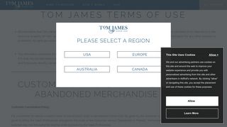 Terms Of Use | Tom James Company | Privacy