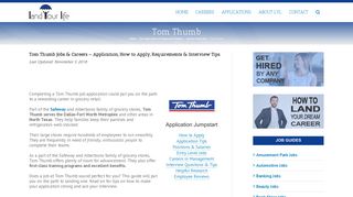 Tom Thumb Application | 2019 Careers, Job Requirements & Interview ...
