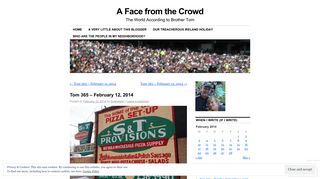 Tom 365 – February 12, 2014 | A Face from the Crowd - Brother Tom