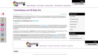 TombolaBingo.com UK Bingo Site - BingoPort