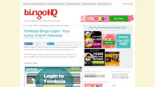 Tombola Bingo Login – UK's Biggest Online Bingo Site - UK Bingo HQ