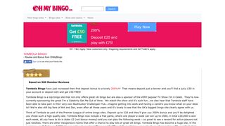 Tombola Bingo | Get £50 Free | Join Now - OhMyBingo