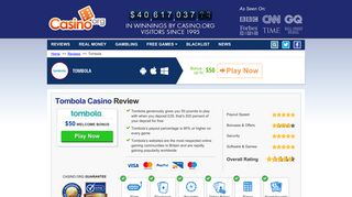 Tombola Online Review 2019 - Huge Sign-up Bonus and Jackpots