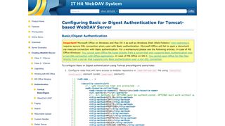 Configuring Basic or Digest Authentication for Tomcat-based WebDAV ...