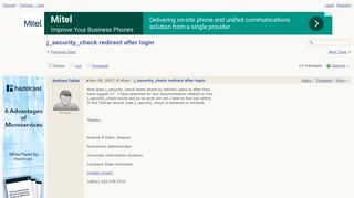 Tomcat - User - j_security_check redirect after login