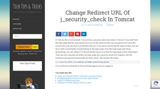 Change Redirect URL Of j_security_check In Tomcat | Tech Tips ...