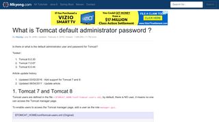 What is Tomcat default administrator password ? – Mkyong.com