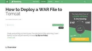 How to Deploy a WAR File to Tomcat | Baeldung