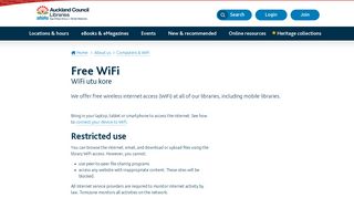 Auckland Libraries: Free WiFi