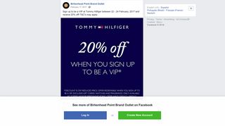Sign up to be a VIP at Tommy Hilfiger... - Birkenhead Point Brand ...