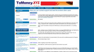 Support - Viewing payed advertising sites tomoney.xyz - Welcome!