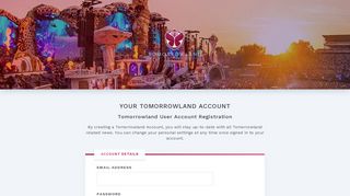 Registration - Tomorrowland Account