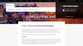 Your Tomorrowland Bracelet - Tickets - Festival - Tomorrowland