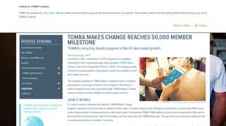TOMRA Makes Change reaches 50,000 member milestone : TOMRA