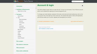 Account & login - Tom's Planner - 1
