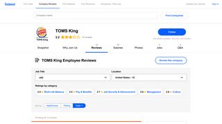 Working at TOMS King: Employee Reviews | Indeed.com