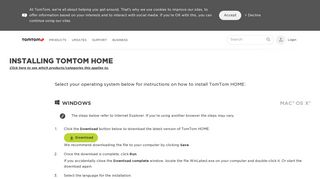 Installing TomTom HOME - TomTom support