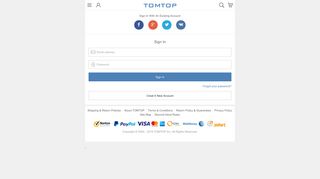 Sign In - Tomtop.com – Loving, Shopping, Sharing