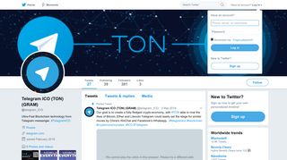 Telegram ICO (TON) (GRAM) (@teIegram_ICO) | Twitter