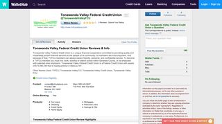 Tonawanda Valley Federal Credit Union Reviews - WalletHub