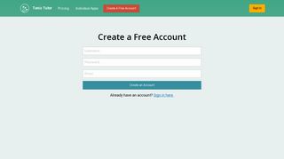 Create a Free Account | Tonic Tutor