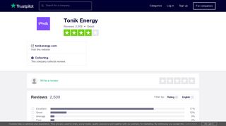 Tonik Energy Reviews | Read Customer Service Reviews ... - Trustpilot