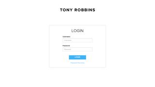 Tony Robbins Member Portal - Login