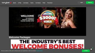 Canada's Top Online Gambling & Casino Bonuses - TonyBet