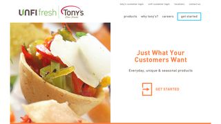 Vendor Portal Login - Tony's Fine Foods