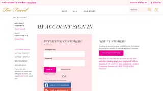 Account Login - Too Faced