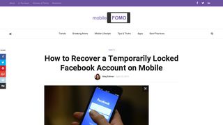 How to Recover a Temporarily Locked Facebook Account on Mobile