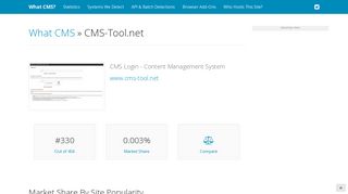 CMS-Tool.net - What CMS?