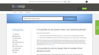 toolani abroad | Help Center | toovoip - Low cost calls abroad