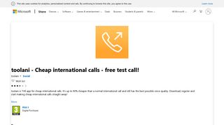 Get toolani - Cheap international calls - free test call! - Microsoft Store ...
