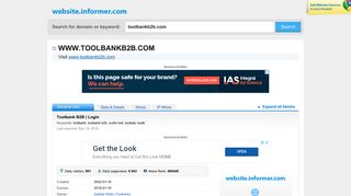 toolbankb2b.com at WI. Toolbank B2B | Login - Website Informer