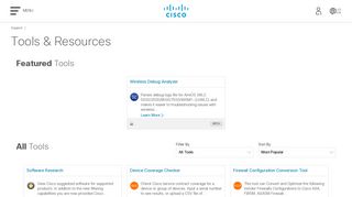 Tools & Resources - Cisco