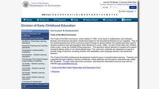 Curriculum & Assessment: Tools of the Mind Curriculum - NJ.gov