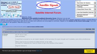 Logon to tooway satelliete modem - Satellite internet