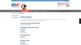 Policy Details - TopDog Travel Insurance