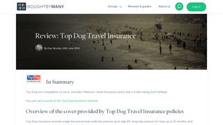 Review: Top Dog Travel Insurance - Bought By Many