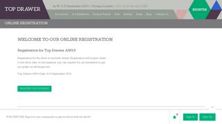 ONLINE REGISTRATION - Top Drawer Spring 2019 - Out of the Ordinary