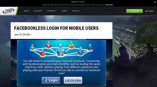 Facebookless login for mobile users - Top Eleven be a Football Manager