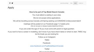Apply | Top Model Search Canada