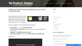 Adding a Top Producer Mobile Icon to Your Home Screen « Top ...