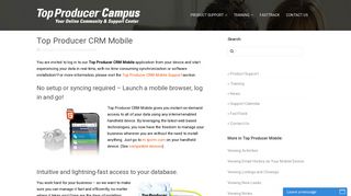 Top Producer CRM Mobile « Top Producer Campus