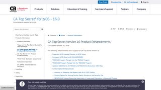 CA Top Secret Version 16 Product Enhancements - CA Technologies ...